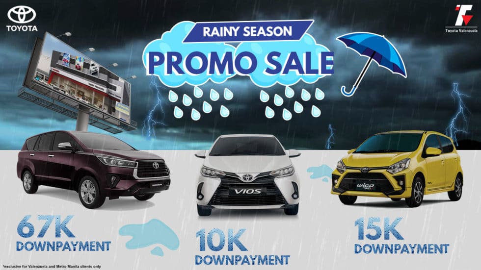 Rainy Season Promo Sale Toyota Valenzuela