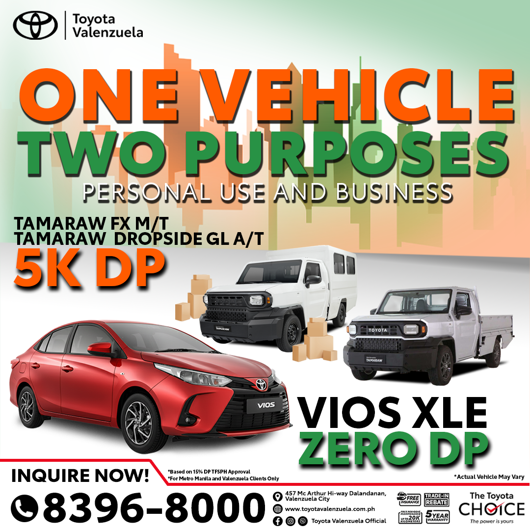 VIOS AND TAMARAW ALL-IN PROMO